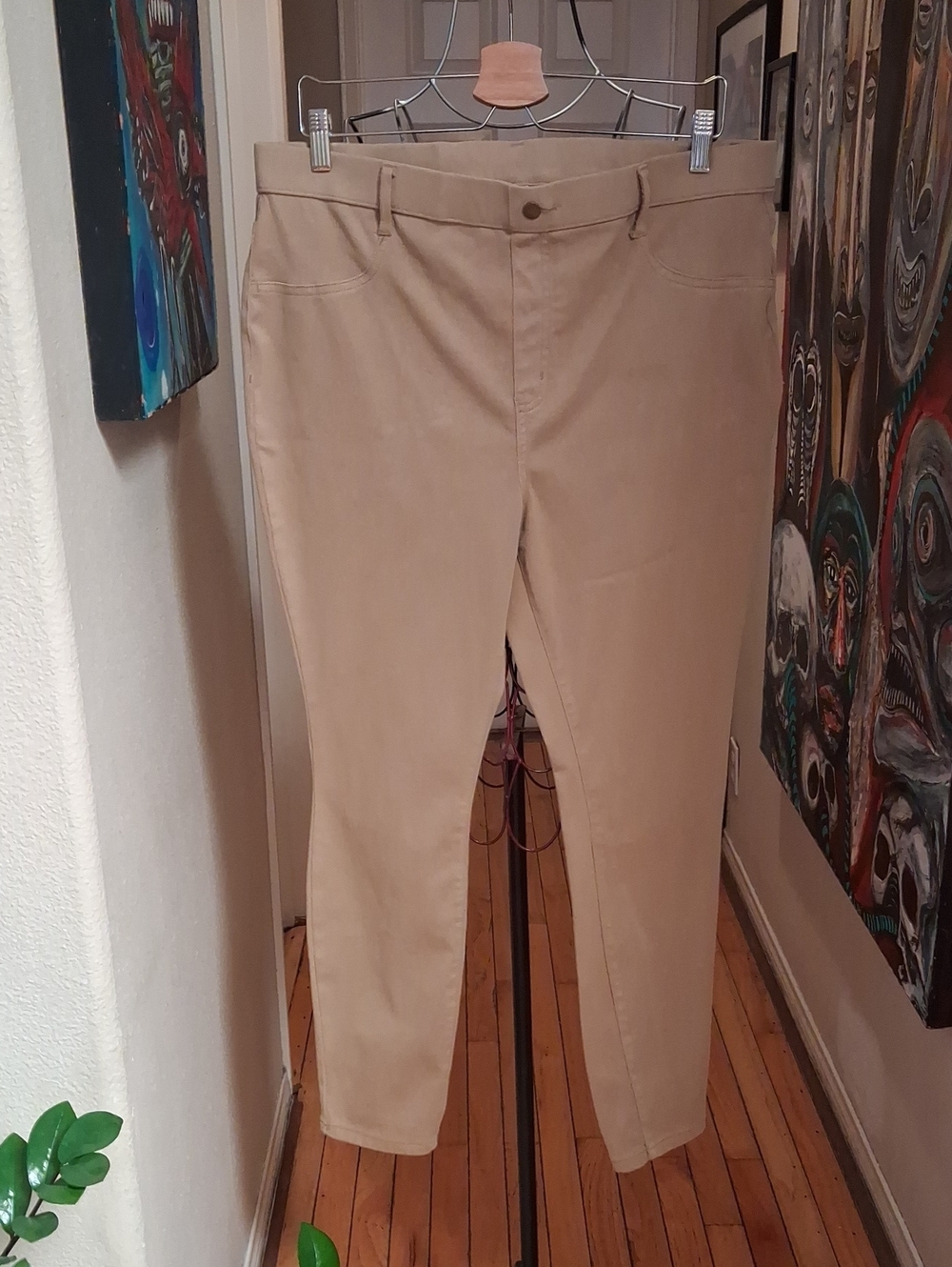 Women’s Slim-Fit Tan Jeans